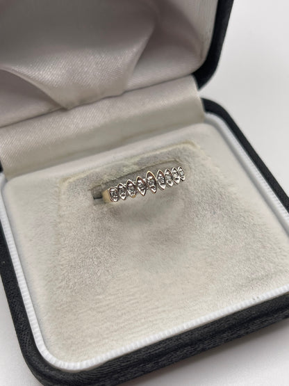9ct gold diamond ring
