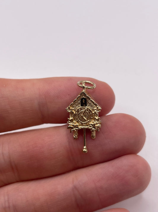 9ct gold cuckoo clock charm