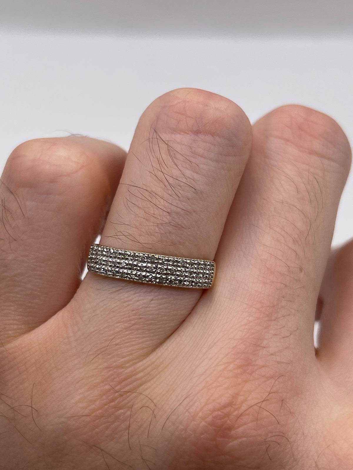 9ct gold diamond cluster ring