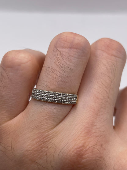 9ct gold diamond cluster ring