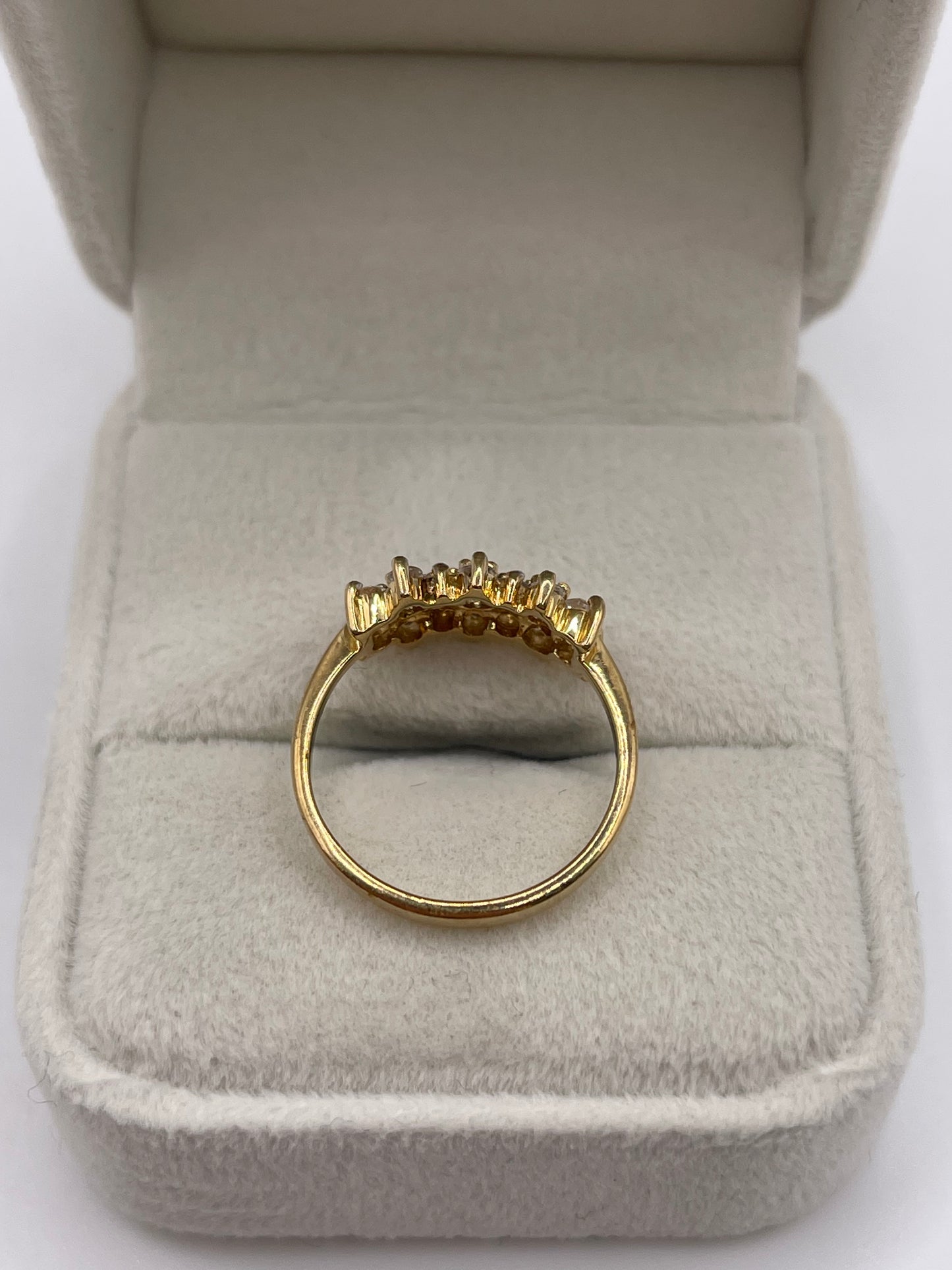 9ct gold topaz cluster ring
