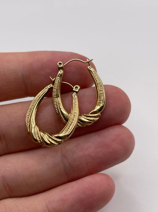 9ct gold creole earrings