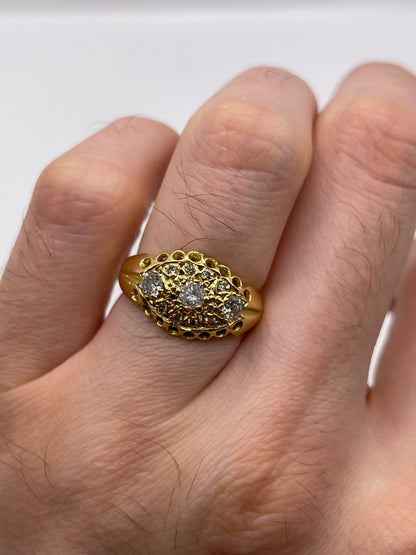 18ct gold diamond cluster ring