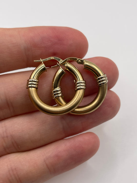 9ct gold creole earrings