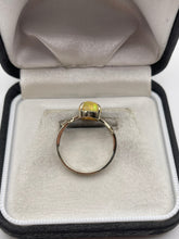 Load image into Gallery viewer, 14ct white gold opal and zircon ring
