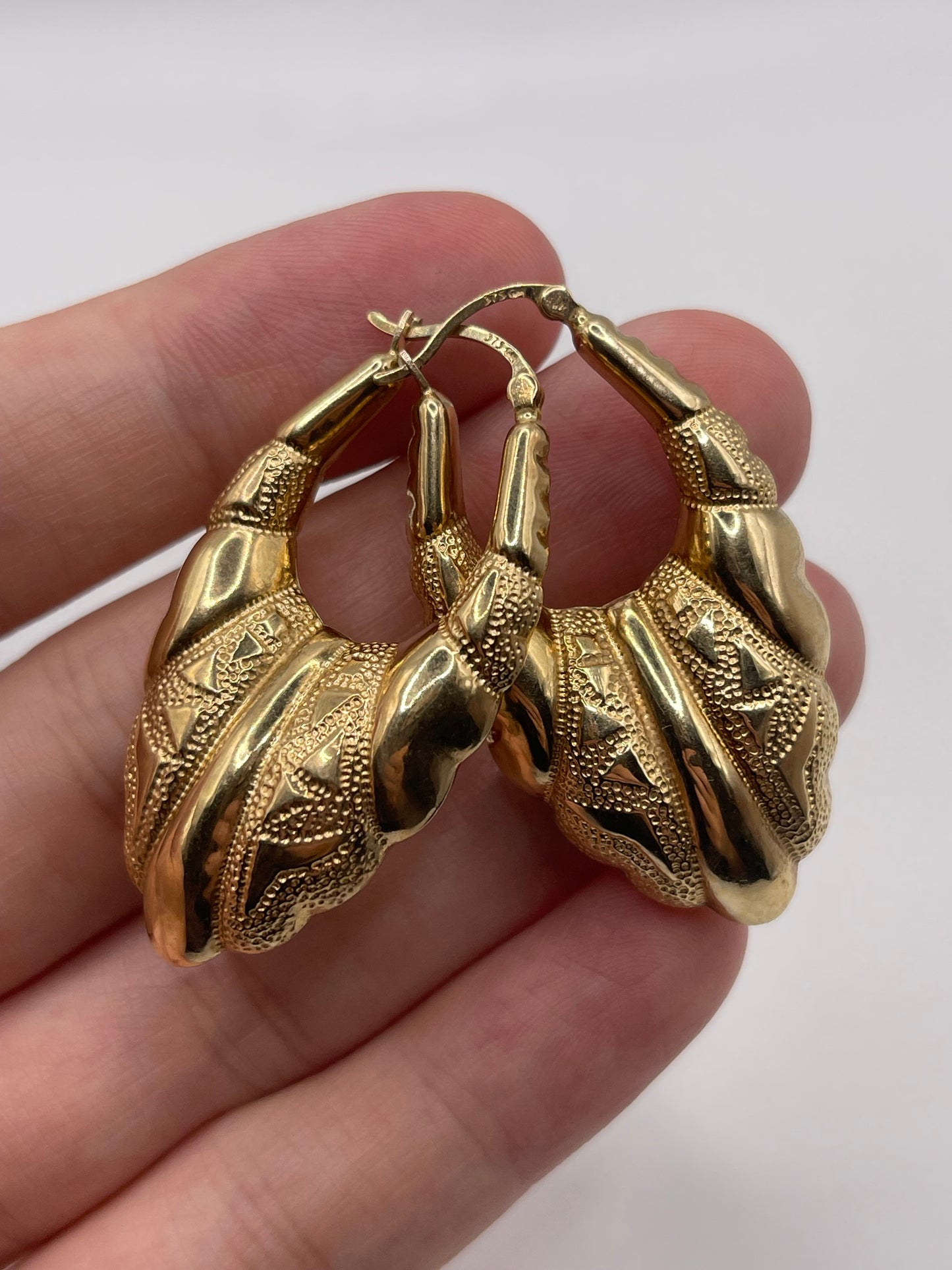 9ct gold creole earrings