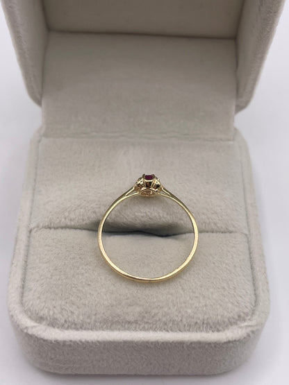 9ct gold ruby ring