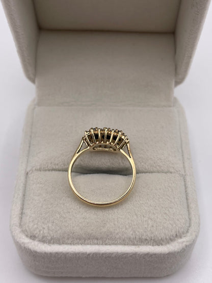 9ct gold sapphire and diamond ring