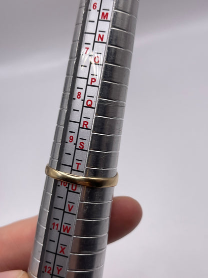 9ct gold cz gypsy ring