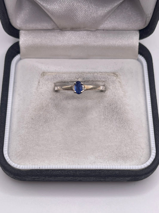 Silver kyanite ring