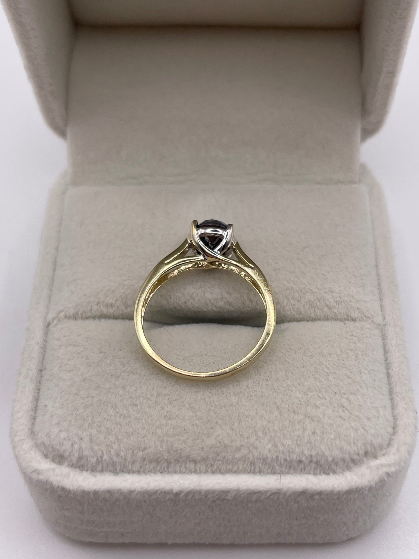 9ct gold black diamond ring
