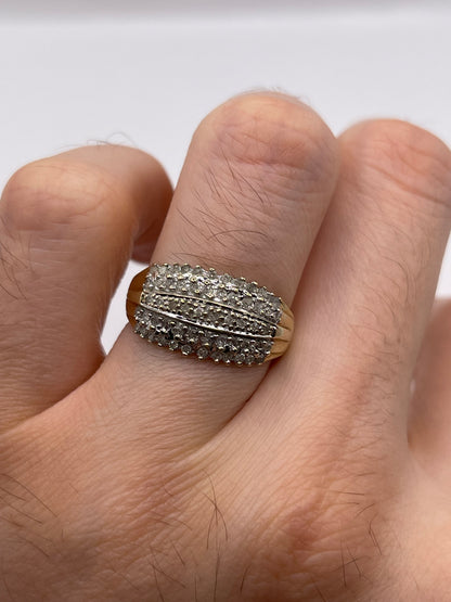 9ct gold diamond cluster ring