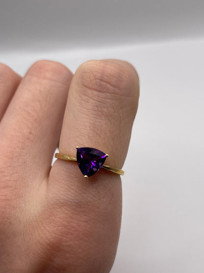9ct gold amethyst ring