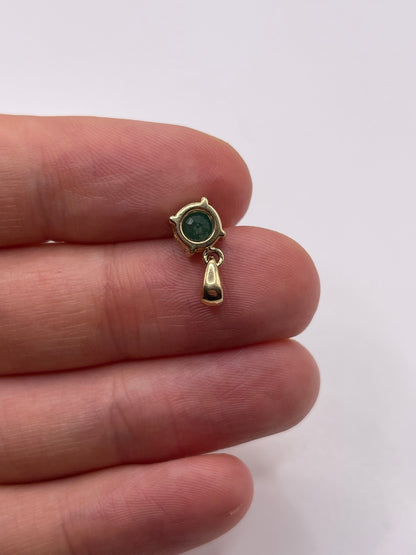 9ct gold emerald pendant