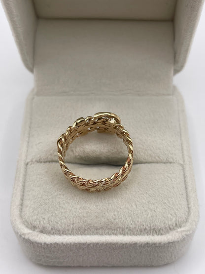 9ct gold buckle ring