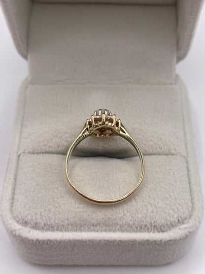 9ct gold opal and diamond ring