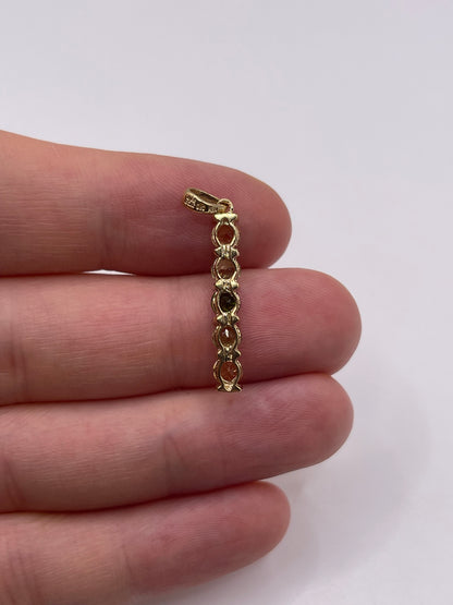 9ct gold multi gemstone pendant