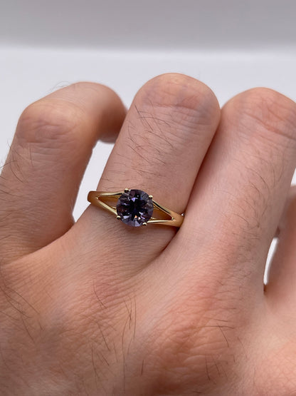 9ct gold blueberry quartz ring