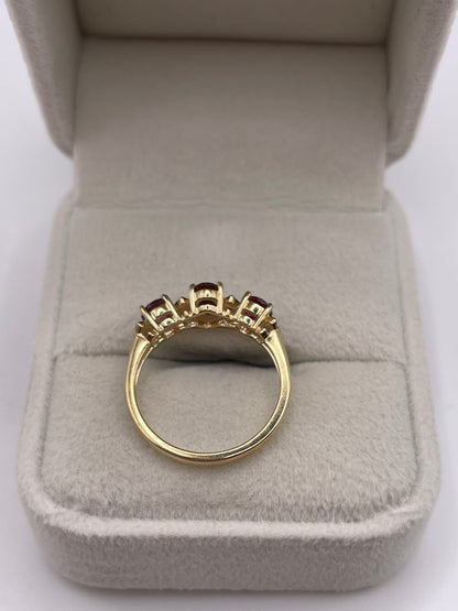 9ct gold tourmaline and diamond ring