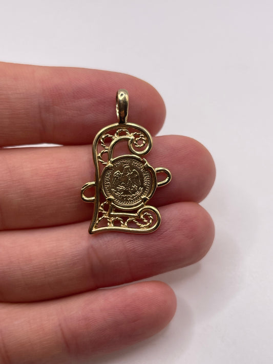 9ct gold coin pendant