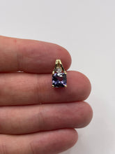 Load image into Gallery viewer, 9ct gold iolite and diamond pendant
