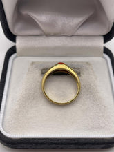 Load image into Gallery viewer, 18ct gold coral and diamond ring
