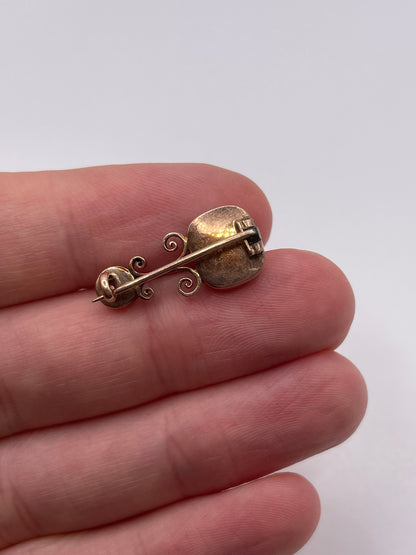 Antique 9ct gold garnet comet brooch