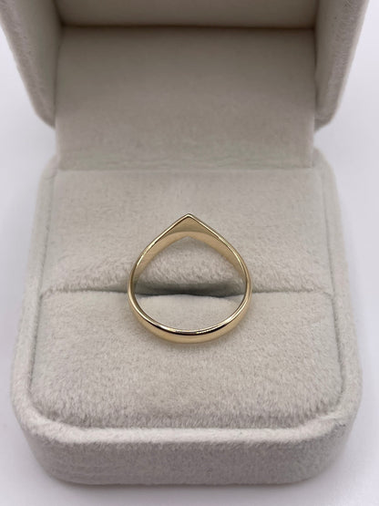 9ct gold wishbone ring