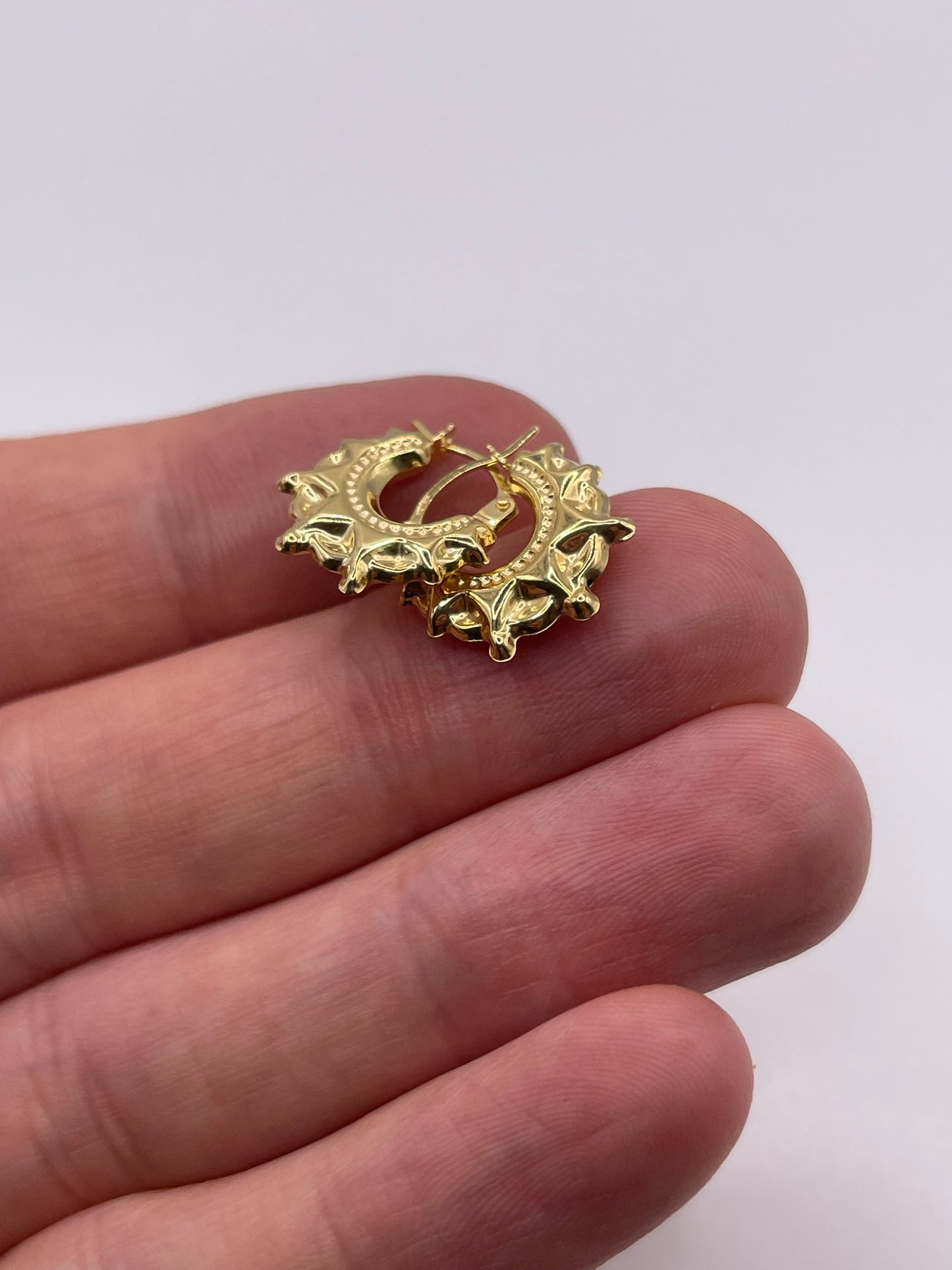 9ct gold creole earrings