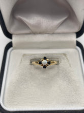 Load image into Gallery viewer, 9ct gold sapphire and opal ring
