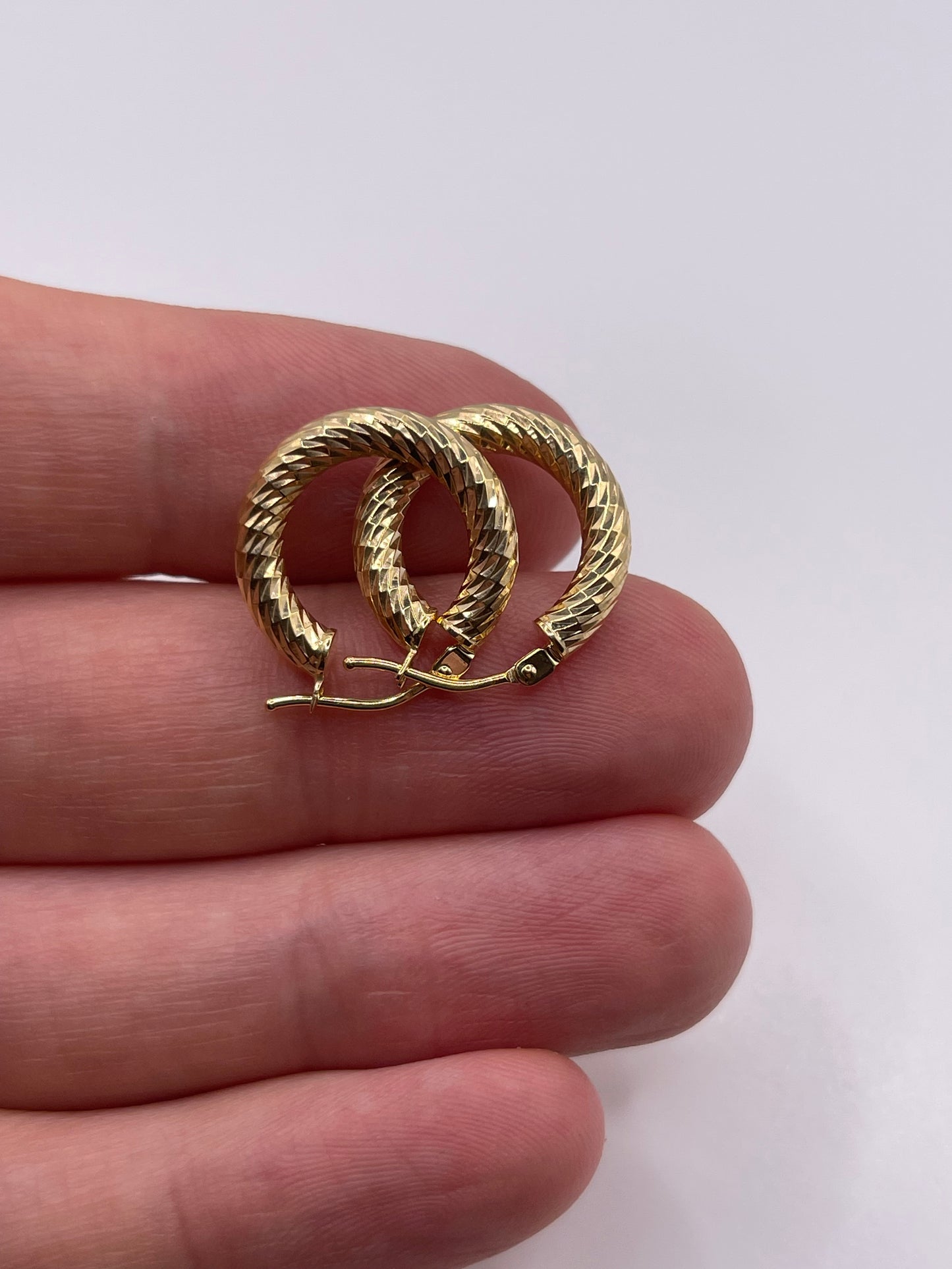 9ct gold creole earrings