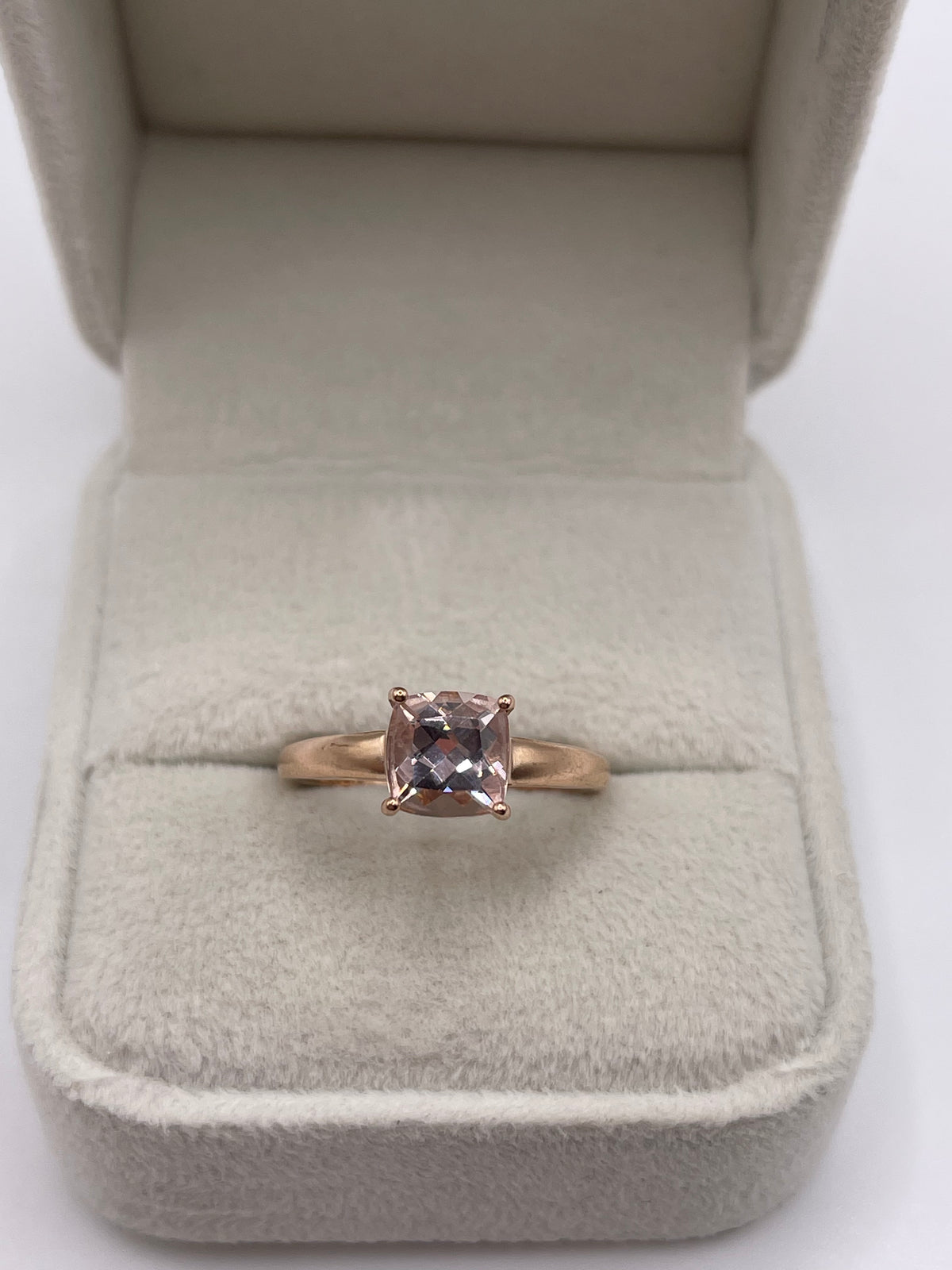 9ct rose gold morganite ring