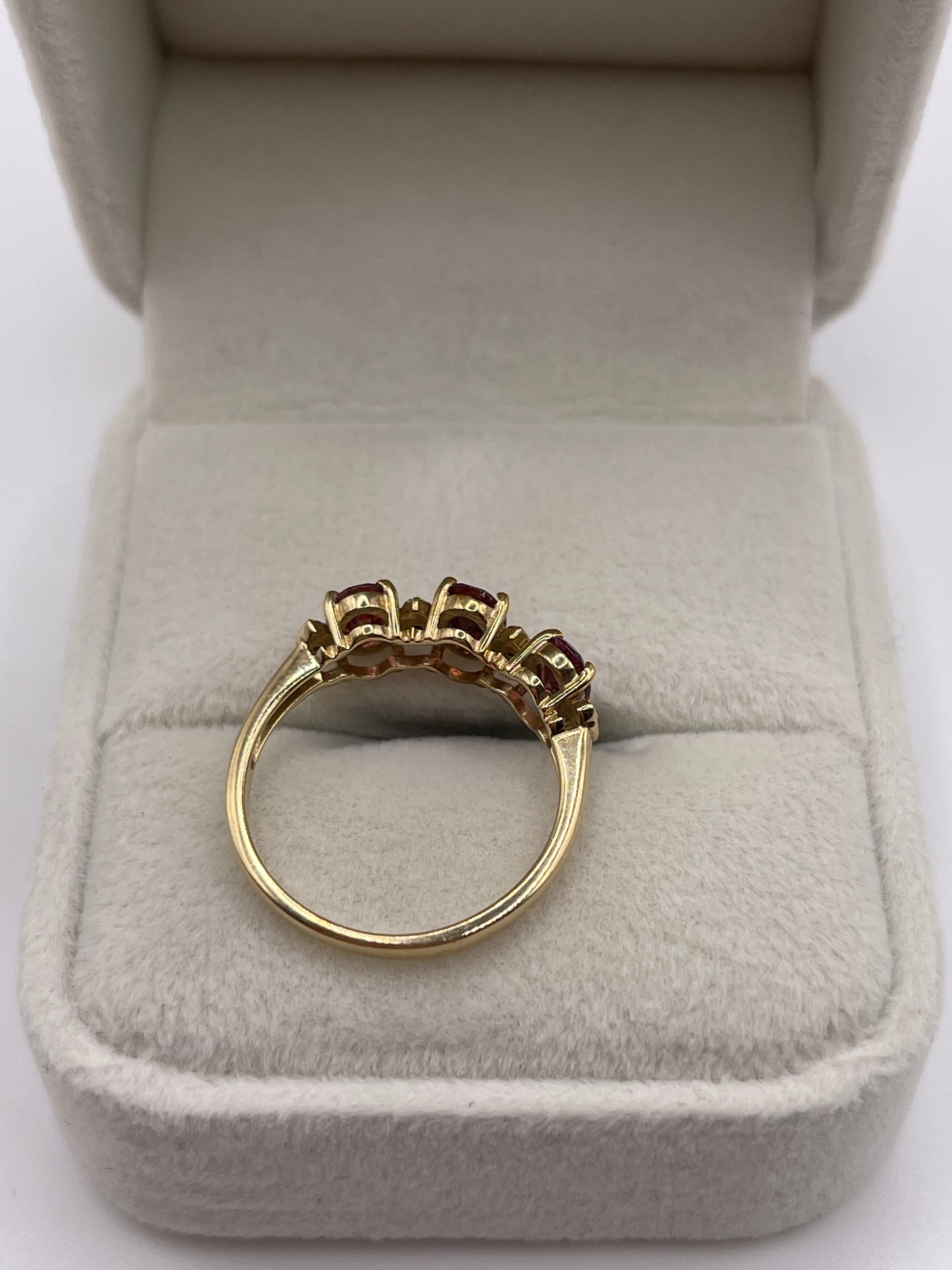9ct gold tourmaline and diamond ring