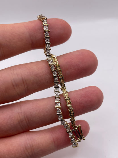 9ct gold diamond bracelet