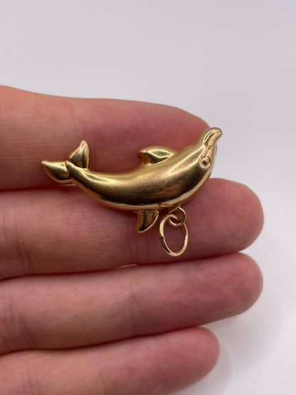 9ct gold dolphin charm