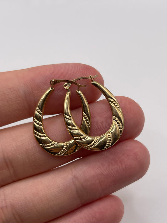 9ct gold creole earrings