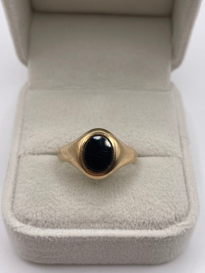 9ct gold onyx signet ring