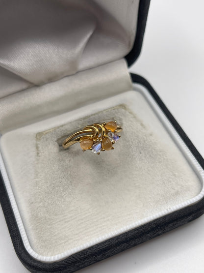9ct gold moonstone ring