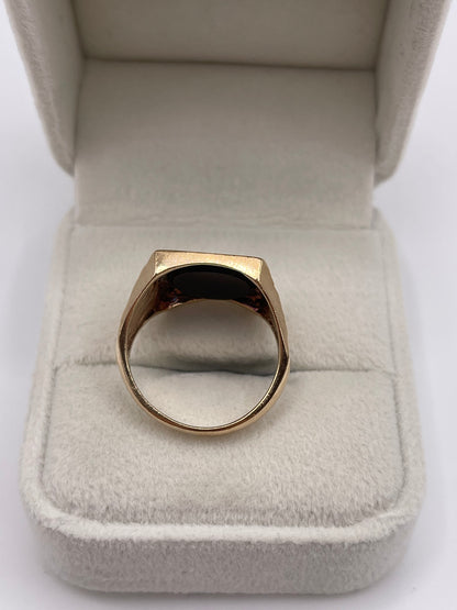 9ct gold onyx signet ring