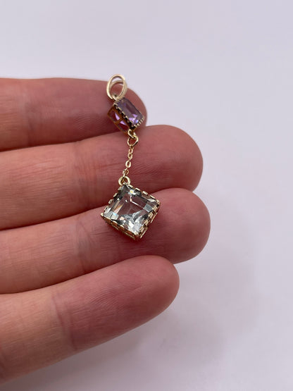 9ct gold amethyst pendant