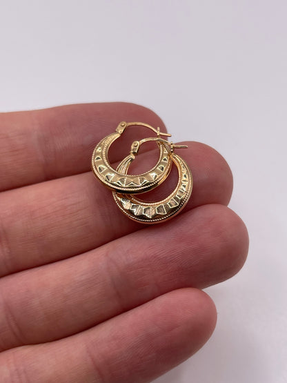 9ct gold creole earrings