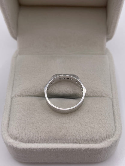 9ct white gold diamond ring