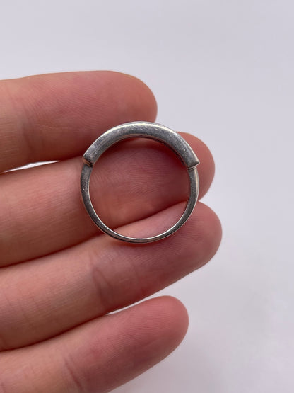Silver garnet ring