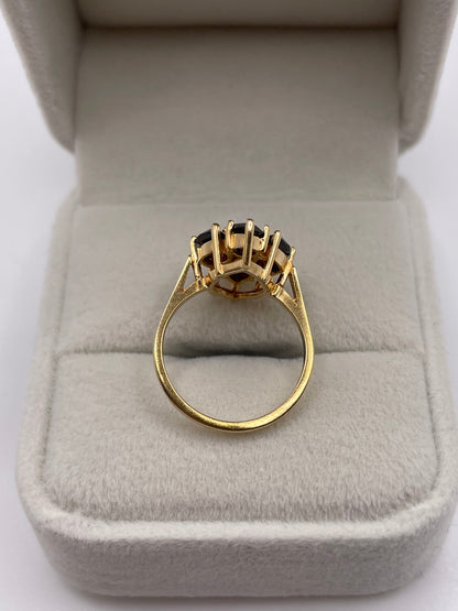 9ct gold garnet cluster ring