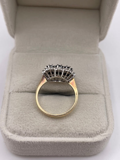 9ct gold sapphire and diamond ring