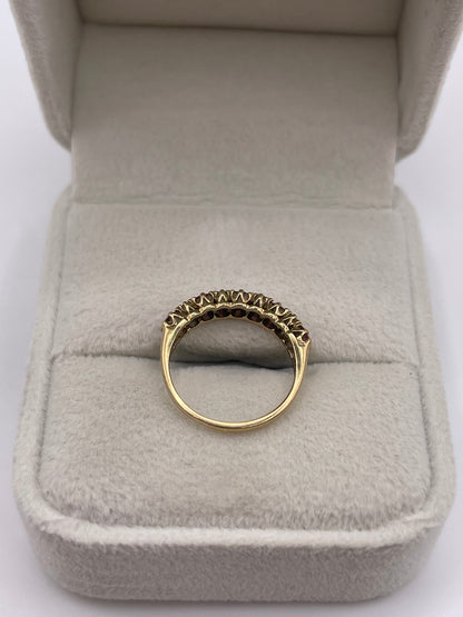 9ct gold ruby and diamond ring