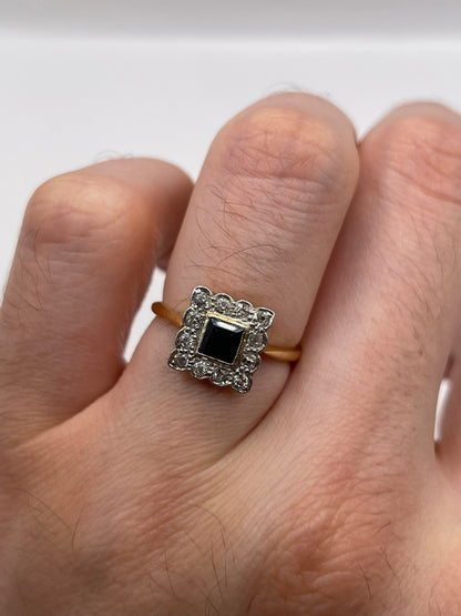 18ct gold sapphire and diamond ring