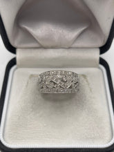Load image into Gallery viewer, 9ct white gold diamond cluster ring

