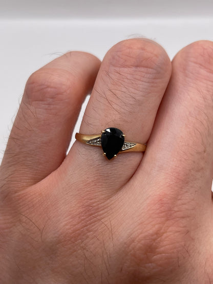 9ct gold sapphire and diamond ring