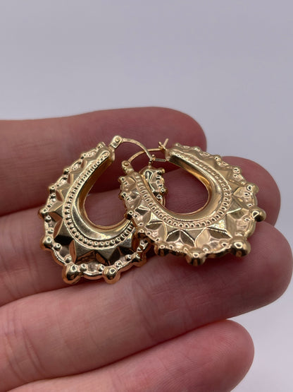 9ct gold creole earrings